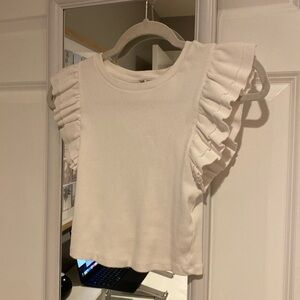 Zara white ruffle top